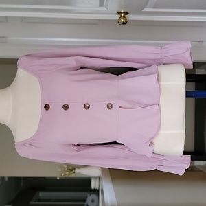 Long sleeve peplum blouse